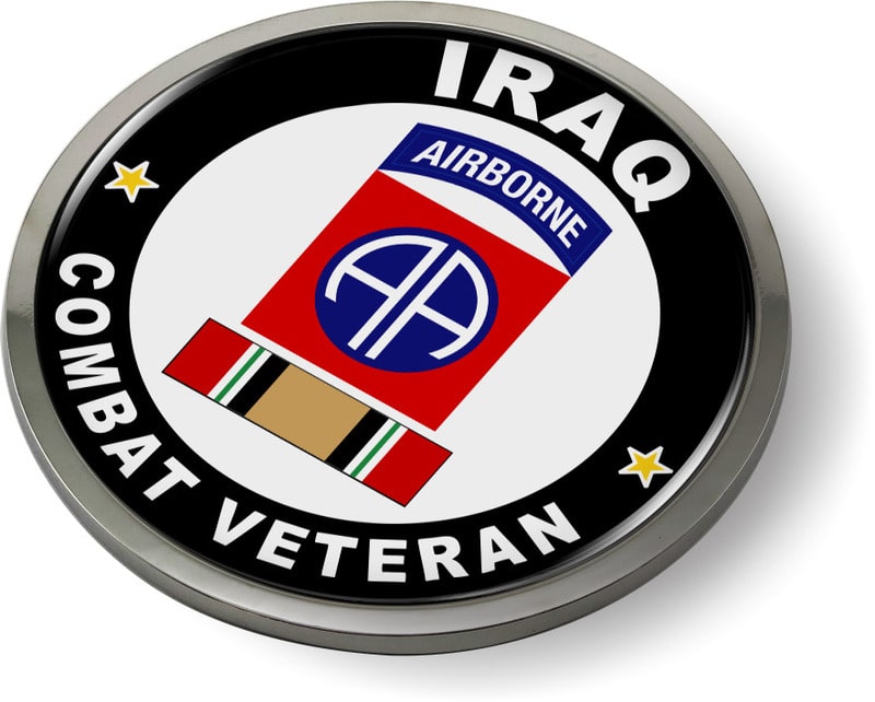 82nd Airborne Division Iraq Combat Veteran Emblem 82nd Airborne Division Iraq Combat Veteran Emblem